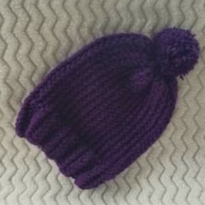Winter Hat (Purple), Handcrafted NWOT